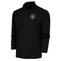 Men's Antigua Black Washington Spirit Tribute Quarter-Zip Top