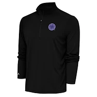 Men's Antigua Black Racing Louisville FC Tribute Quarter-Zip Top