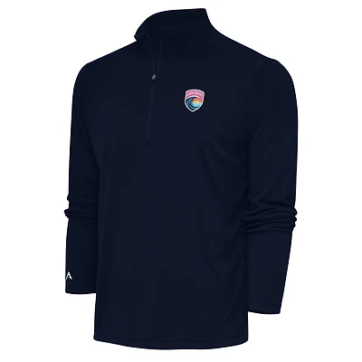 Men's Antigua Navy San Diego Wave FC Tribute Quarter-Zip Top