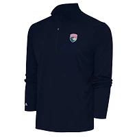 Men's Antigua Navy San Diego Wave FC Tribute Quarter-Zip Top