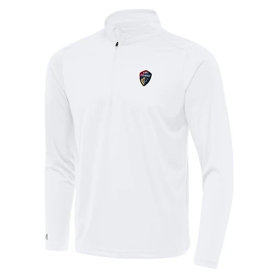 Men's Antigua White North Carolina Courage Tribute Quarter-Zip Top