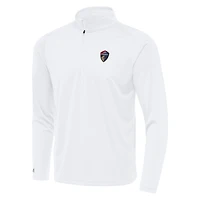 Men's Antigua White North Carolina Courage Tribute Quarter-Zip Top