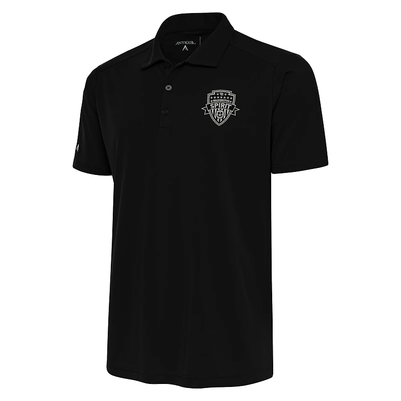 Men's Antigua Black Washington Spirit Tribute Polo