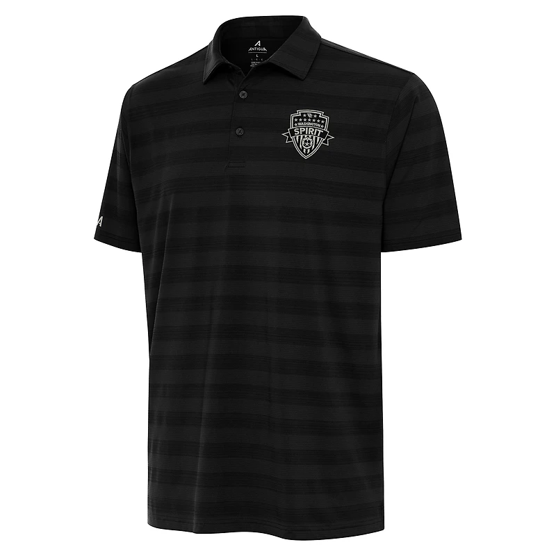 Men's Antigua Black Washington Spirit Tunnel Polo