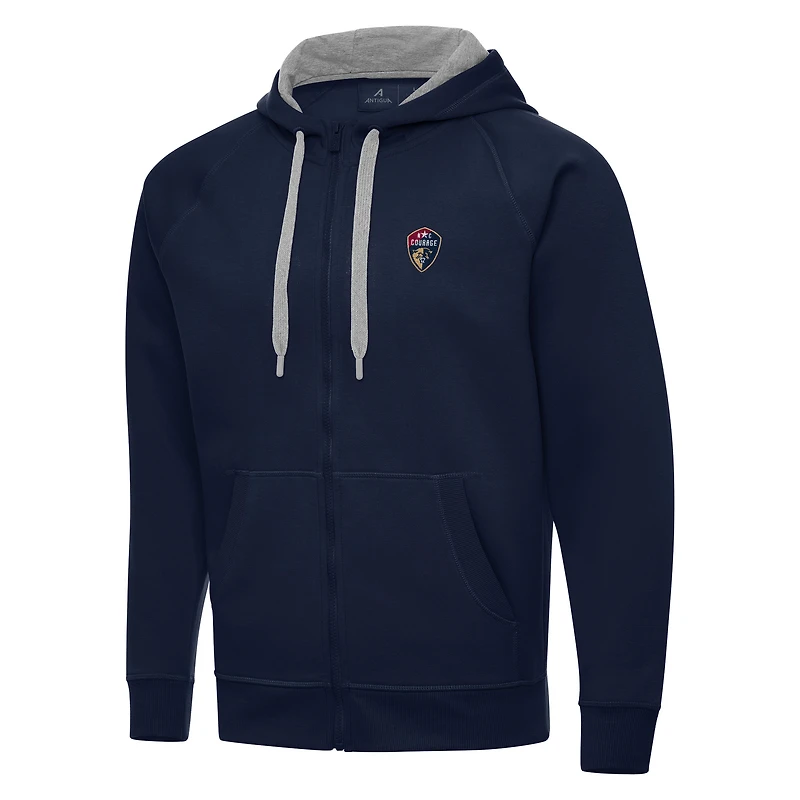 Men's Antigua Navy North Carolina Courage Victory Full-Zip Hoodie