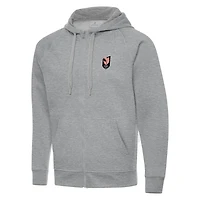 Men's Antigua Heather Gray Angel City FC Victory Full-Zip Hoodie