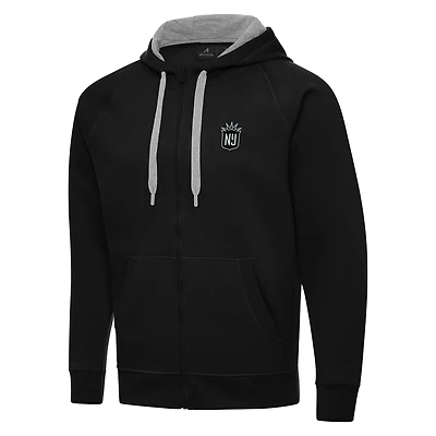 Men's Antigua Black NJ/NY Gotham FC Victory Full-Zip Hoodie