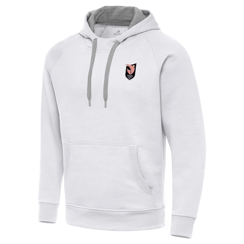 Men's Antigua White Angel City FC Victory Pullover Hoodie