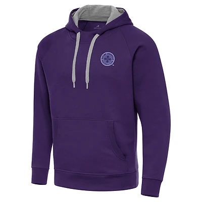 Men's Antigua Purple Racing Louisville FC Victory Pullover Hoodie
