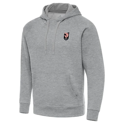 Men's Antigua Heather Gray Angel City FC Big & Tall Victory Pullover Hoodie