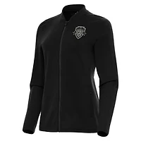 Women's Antigua Black Washington Spirit Continual Full-Zip Jacket