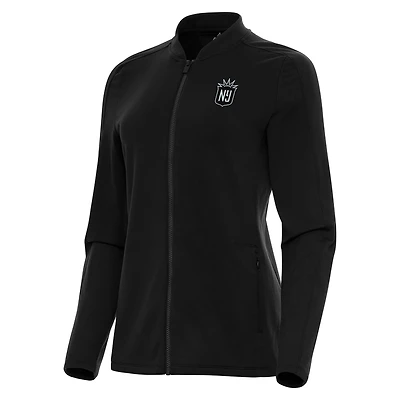 Women's Antigua Black NJ/NY Gotham FC Continual Full-Zip Jacket