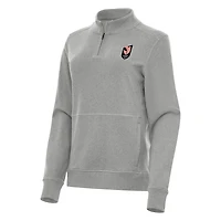 Women's Antigua Heather Gray Angel City FC Crush Quarter-Zip Jacket