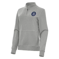 Women's Antigua Heather Gray Bay FC Crush Quarter-Zip Jacket