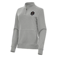 Women's Antigua Heather Houston Dash Crush Quarter-Zip Jacket