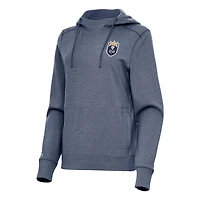 Women's Antigua Heather Navy Seattle Reign FC Justice Pullover Hoodie