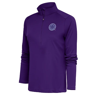Women's Antigua Purple Racing Louisville FC Tribute Half-Zip Jacket