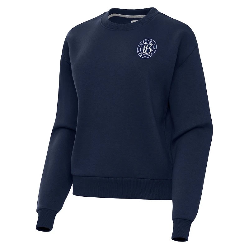 Women's Antigua Navy Bay FC Victory Pullover Sweatshirt