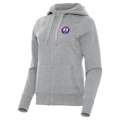 Women's Antigua Heather Gray Orlando Pride Victory Full-Zip Hoodie