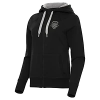 Women's Antigua  Black Washington Spirit Victory Full-Zip Hoodie