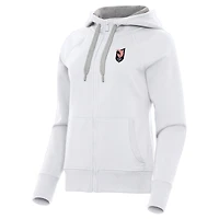 Women's Antigua White Angel City FC Victory Full-Zip Hoodie