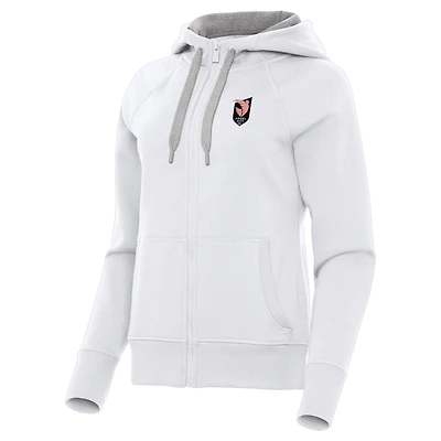 Women's Antigua White Angel City FC Victory Full-Zip Hoodie