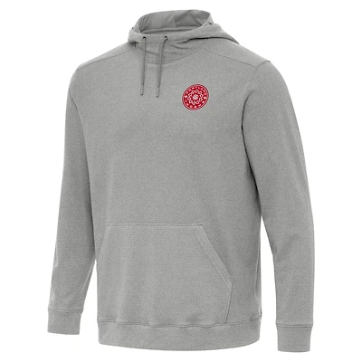 Men's Antigua Heather Gray Portland Thorns FC Cloud Pullover Hoodie