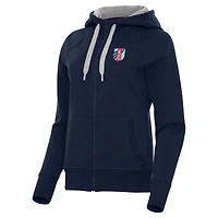 Women's Antigua Navy Kansas City Current Victory Full-Zip Hoodie
