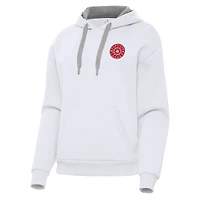 Women's Antigua White Portland Thorns FC Victory Pullover Hoodie