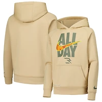 Youth Nike 3BRAND by Russell Wilson Tan All-Day Performance Pullover Hoodie