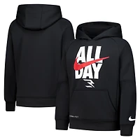 Youth Nike 3BRAND by Russell Wilson  Black All Day Performance Raglan Pullover Hoodie