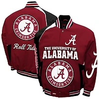 Men's Franchise Club Crimson Alabama Crimson Tide Spirit Cotton Twill Full-Snap Jacket