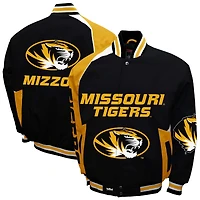 Men's Franchise Club Black Missouri Tigers Spirit Cotton Twill Full-Snap Jacket