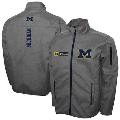 Men's Franchise Club Gray Michigan Wolverines XT2 Softshell Full-Zip Jacket