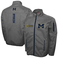 Men's Franchise Club Gray Michigan Wolverines XT2 Softshell Full-Zip Jacket