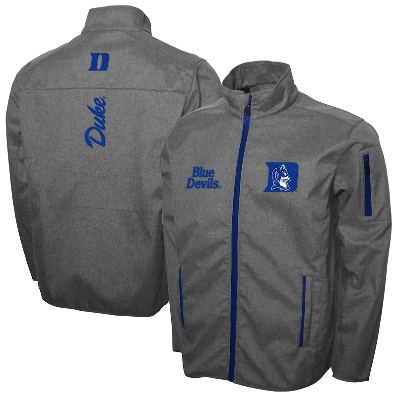 Men's Franchise Club Gray Duke Blue Devils XT2 Softshell Full-Zip Jacket