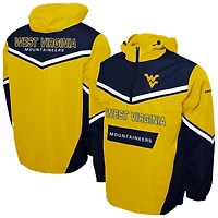 Men's Franchise Club Gold West Virginia Mountaineers Action Anorak Half-Zip Jacket