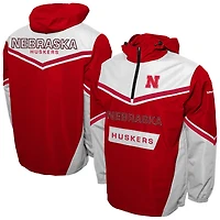 Men's Franchise Club Scarlet Nebraska Huskers Action Anorak Half-Zip Jacket