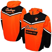 Men's Franchise Club Orange Oklahoma State Cowboys Action Anorak Half-Zip Jacket