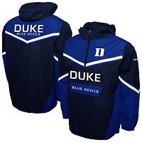 Men's Franchise Club Navy Duke Blue Devils Action Anorak Half-Zip Jacket