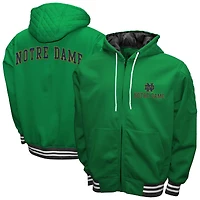 Men's Franchise Club Green Notre Dame Fighting Irish Grind Full-Zip Hoodie Jacket