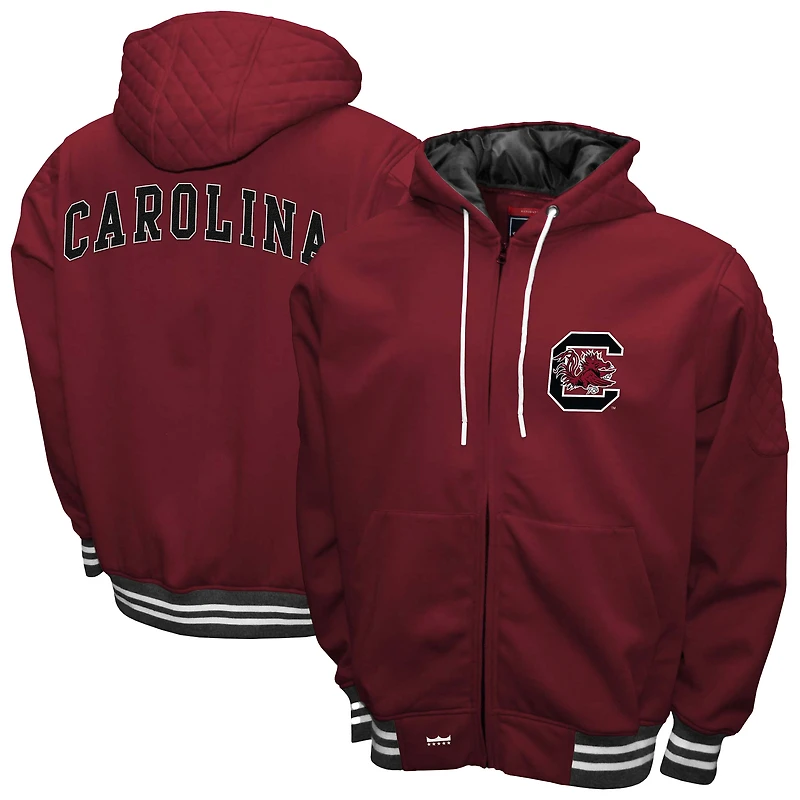 Men's Franchise Club Garnet South Carolina Gamecocks Grind Full-Zip Hoodie Jacket