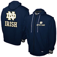 Men's Franchise Club  Navy Notre Dame Fighting Irish Thermic 3-in-1 Full-Zip Jacket Vest