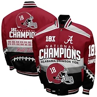 Men's Franchise Club Crimson Alabama Crimson Tide Cotton Twill Full-Snap Jacket