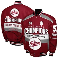 Men's Franchise Club Crimson Indiana Hoosiers Cotton Twill Full-Snap Jacket