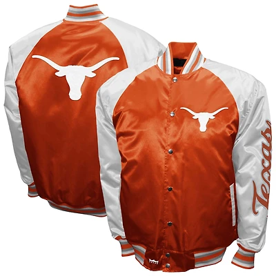 Men's Franchise Club Texas Orange Texas Longhorns The Game Satin Full-Snap Jacket