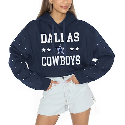 Women's Gameday Couture Navy Dallas Cowboys Like A Star Scrunch Waist Pullover Hoodie