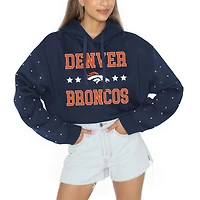 Women's Gameday Couture Navy Denver Broncos Like A Star Scrunch Waist Pullover Hoodie