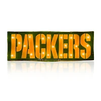Imperial Green Bay Packers 25" x 9" Lighted Recycled Metal Street Sign