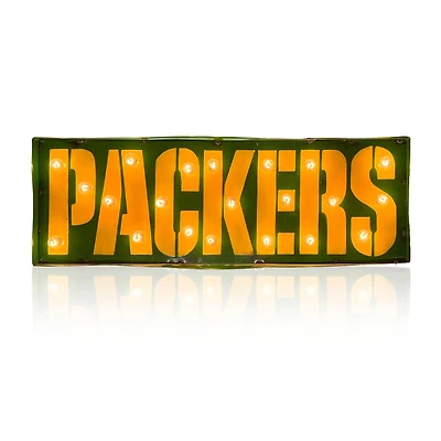 Imperial Green Bay Packers 25" x 9" Lighted Recycled Metal Street Sign